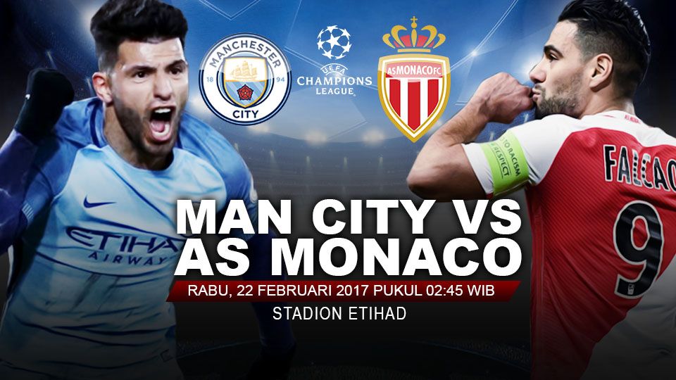 Manchester City vs AS Monaco. Copyright: &copy; Grafis: Eli Suhaeli/INDOSPORT/Getty Images